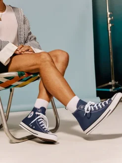 Converse Navy Chuck High Trainers