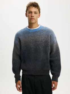 Cotton On Blue Ombre Crew Neck Knit Jumper