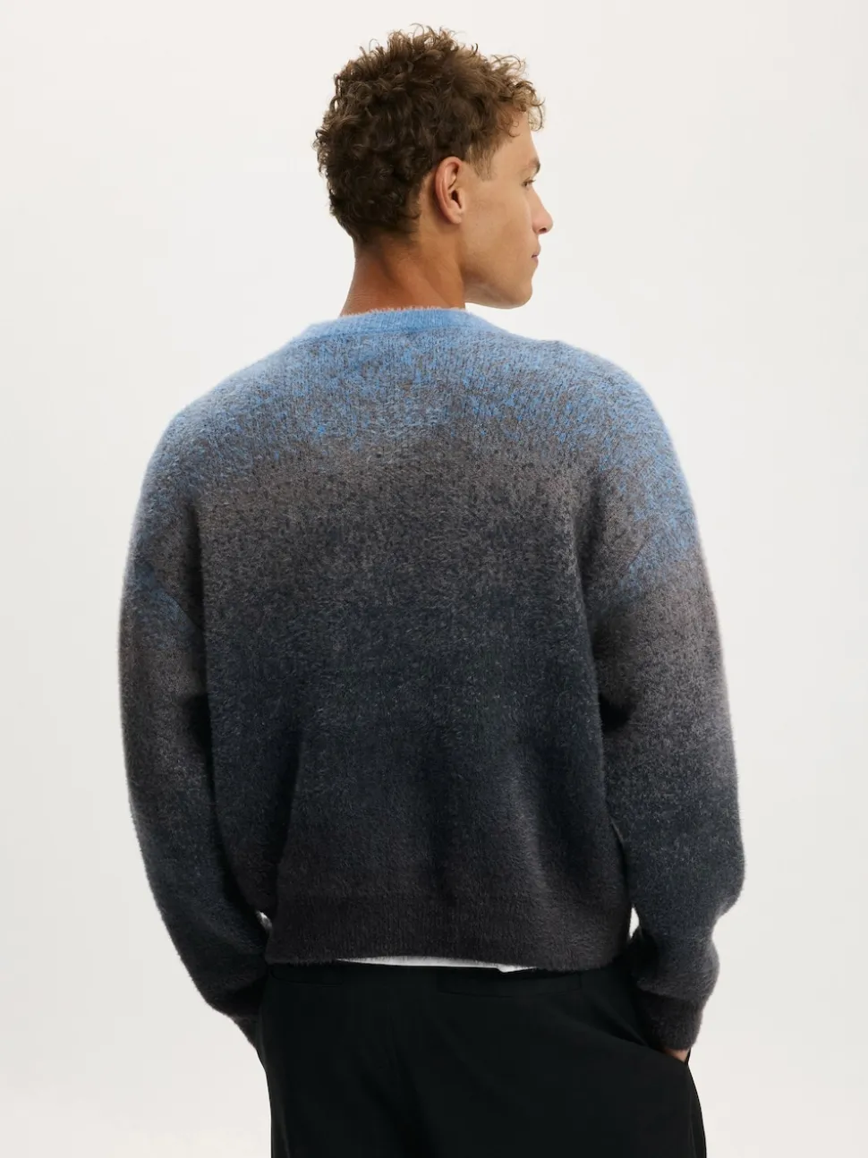 Cotton On Blue Ombre Crew Neck Knit Jumper