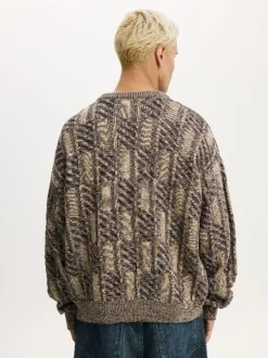 Cotton On Brown Garage Knit Jumper