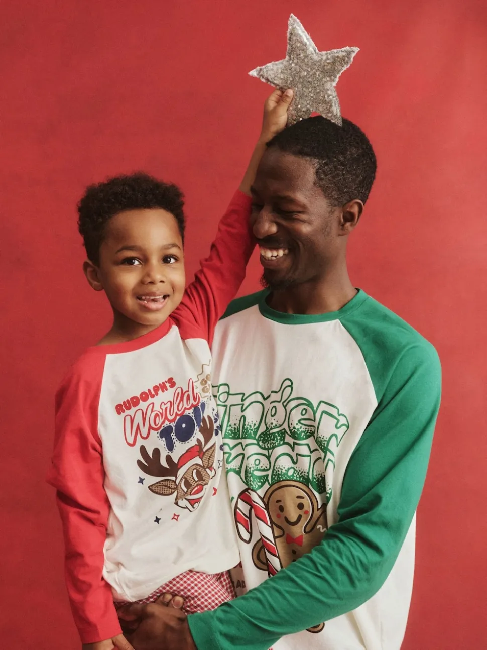 Cotton On Green Adult Matching Family Christmas Raglan Long Sleeve Pyjamas Set