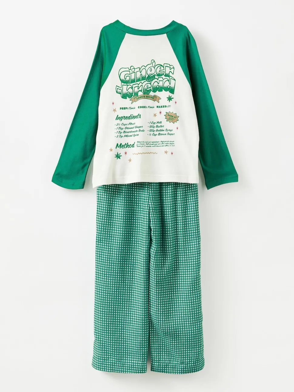 Cotton On Green Adult Matching Family Christmas Raglan Long Sleeve Pyjamas Set