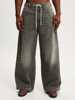Cotton On Grey Y2K Super Baggy Jeans