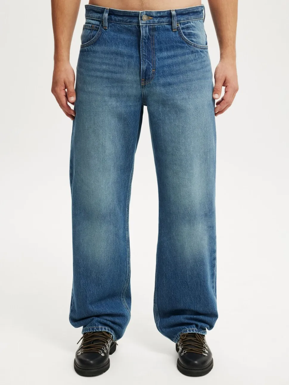 Cotton On Mid Blue Baggy Jeans
