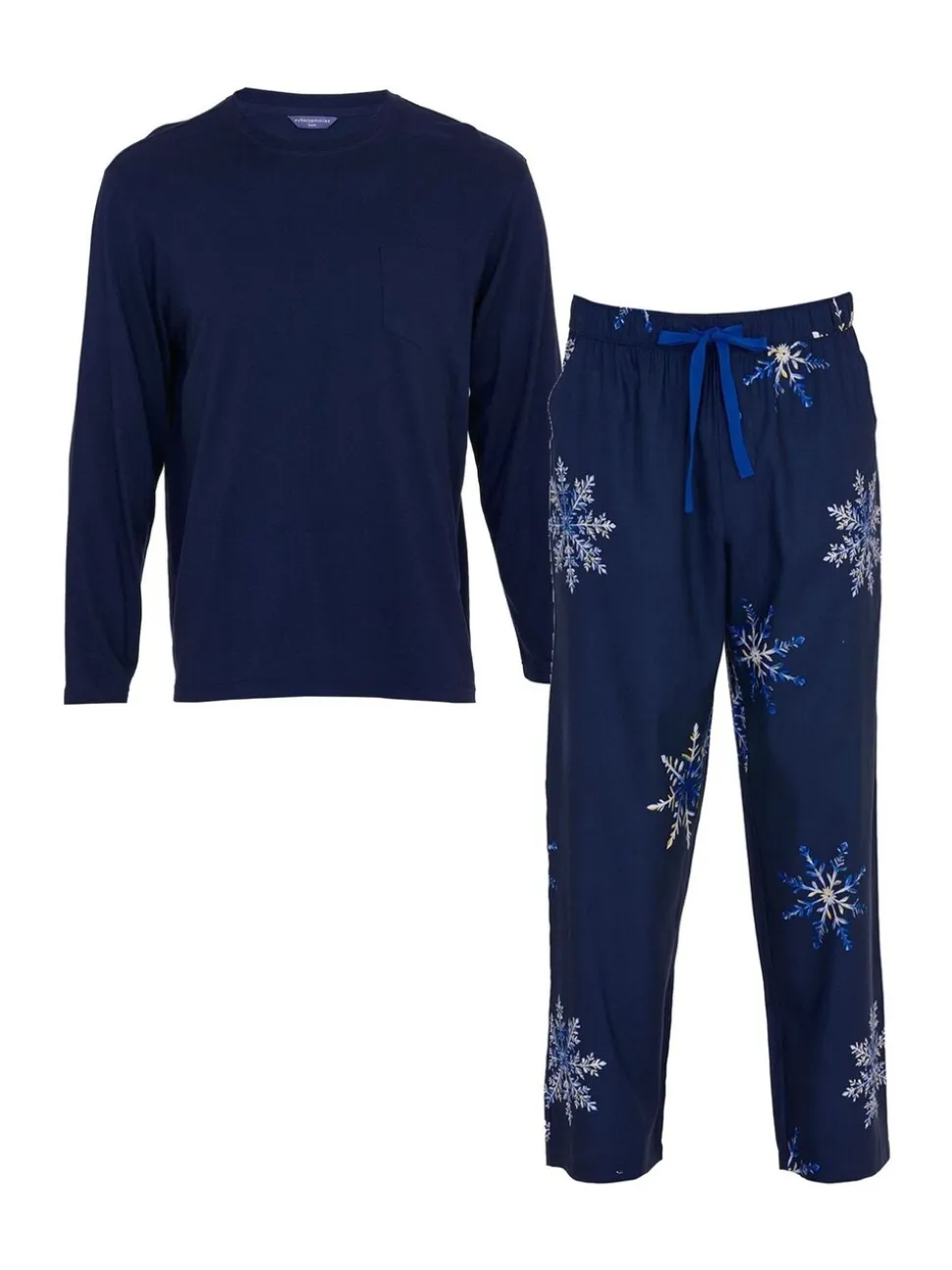 Cyberjammies Green Mens Printed Pyjamas Bottoms and Solid Jersey T-Shirt