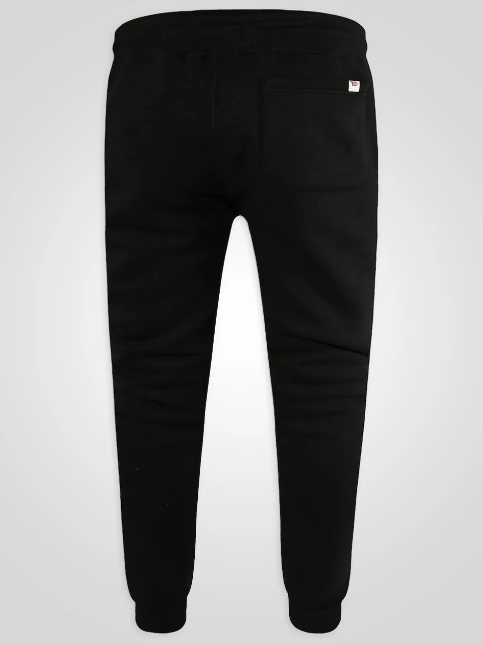 D555 Black BRANDON Cuffed Joggers With Side Pockets And Drawcord