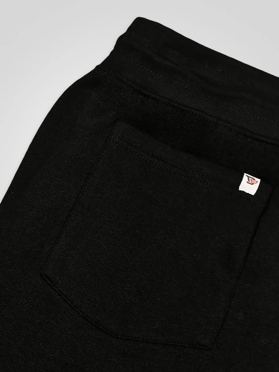 D555 Black BRANDON Cuffed Joggers With Side Pockets And Drawcord