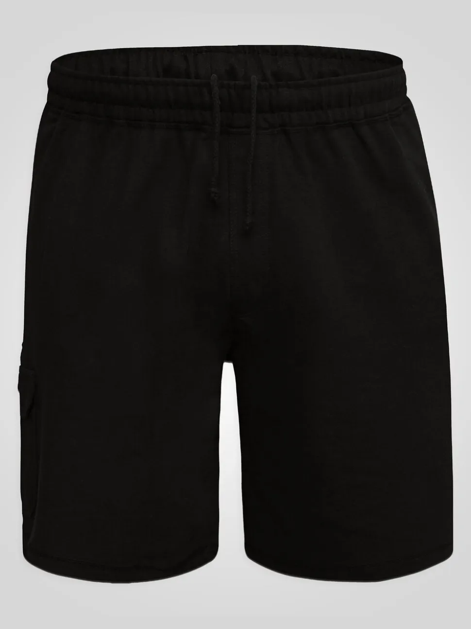 D555 Black JOHN Lightweight Fleece Cotton Cargo Shorts With Zipper Pockets