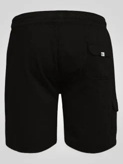 D555 Black JOHN Lightweight Fleece Cotton Cargo Shorts With Zipper Pockets