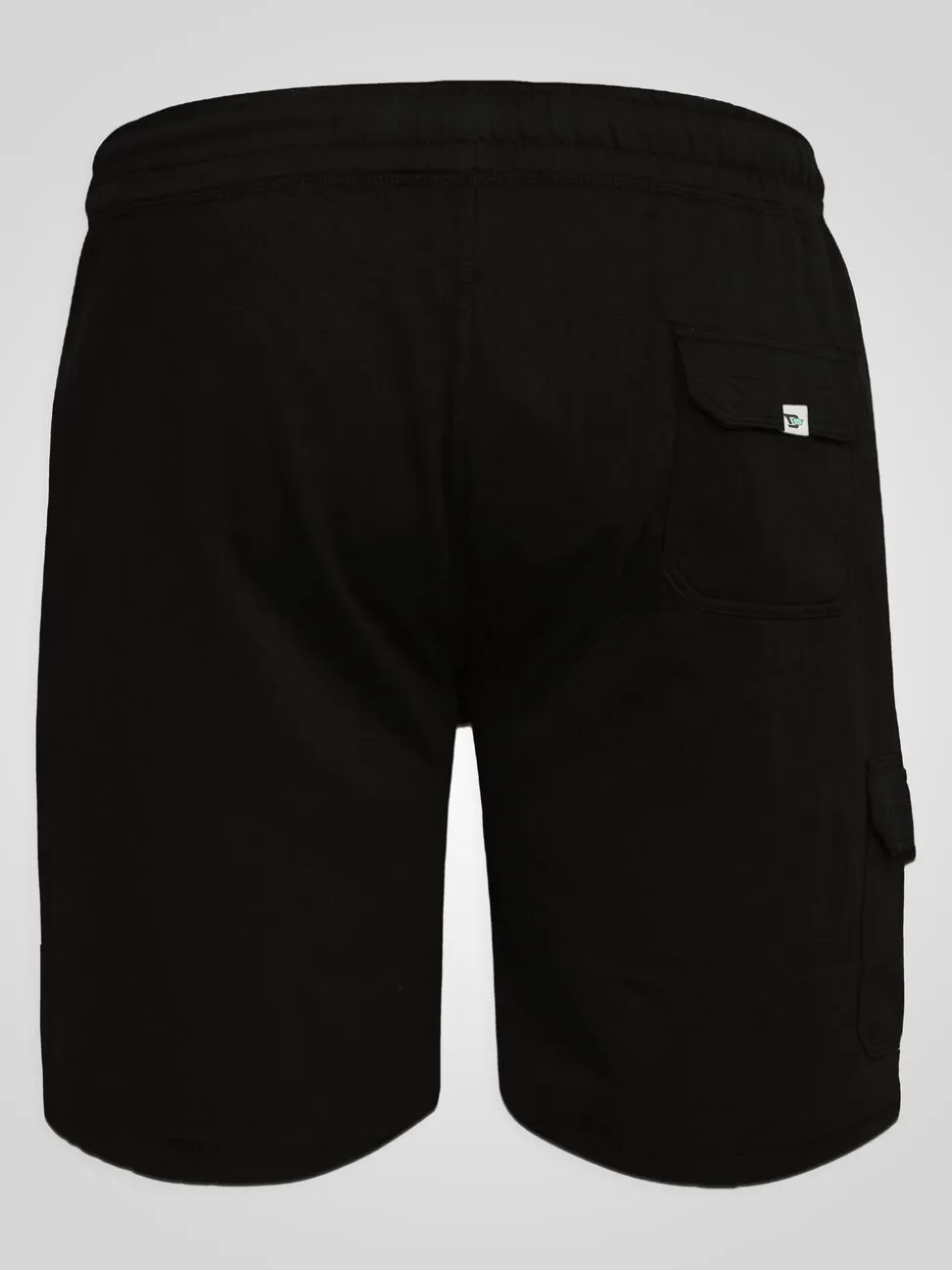D555 Black JOHN Lightweight Fleece Cotton Cargo Shorts With Zipper Pockets