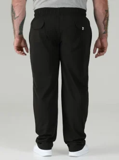 D555 Black RORY Lightweight Fleece Jogging Bottom With Open Hem And Zipper Pockets