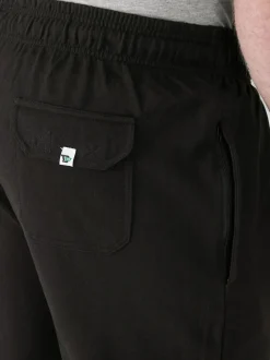 D555 Black RORY Lightweight Fleece Jogging Bottom With Open Hem And Zipper Pockets