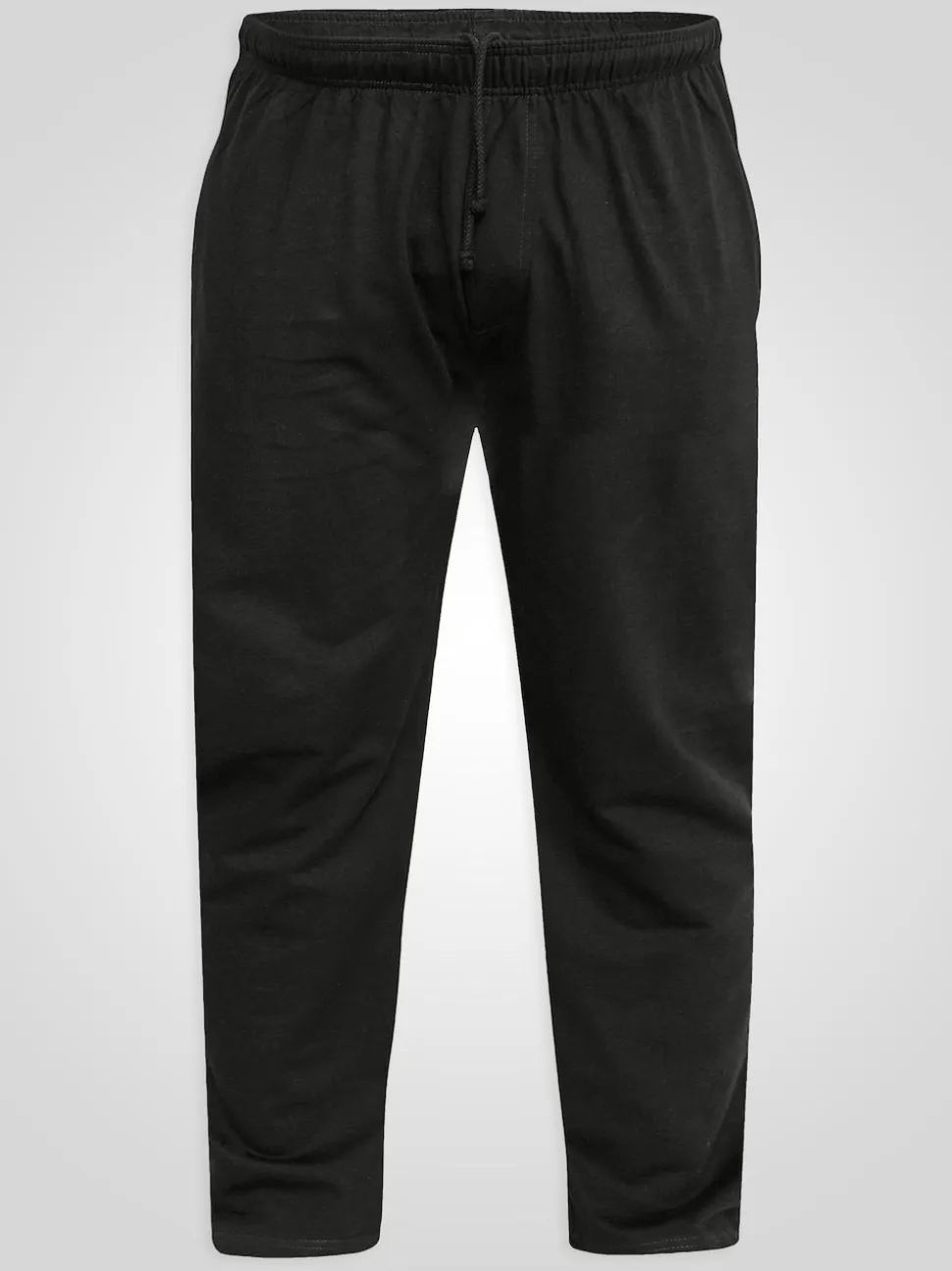 D555 Black RORY Lightweight Fleece Jogging Bottom With Open Hem And Zipper Pockets