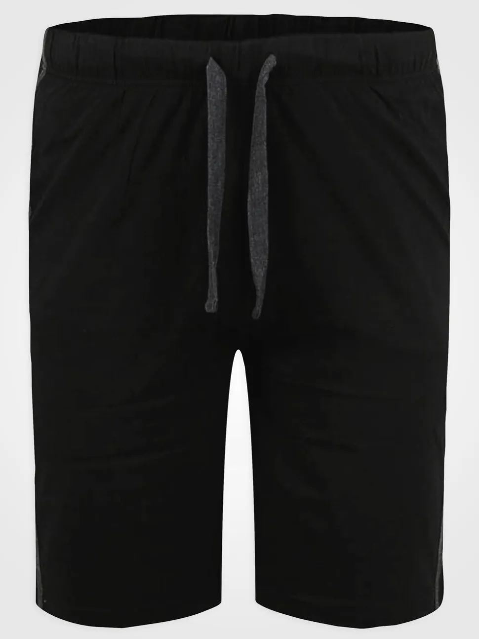 D555 Black RYAN Elasticated Waist Jersey With Side Stripes Shorts 2 Pack