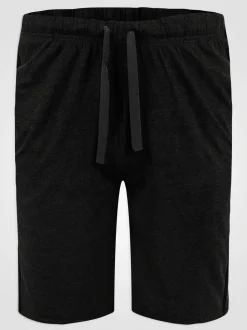 D555 Black RYAN Elasticated Waist Jersey With Side Stripes Shorts 2 Pack