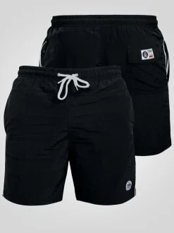 D555 Black YARROW Full Length Swim Shorts