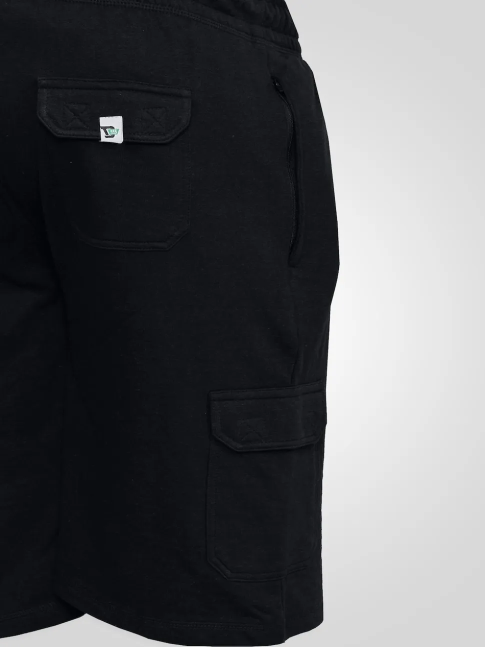 D555 Blue JOHN Lightweight Fleece Cotton Cargo Shorts With Zipper Pockets
