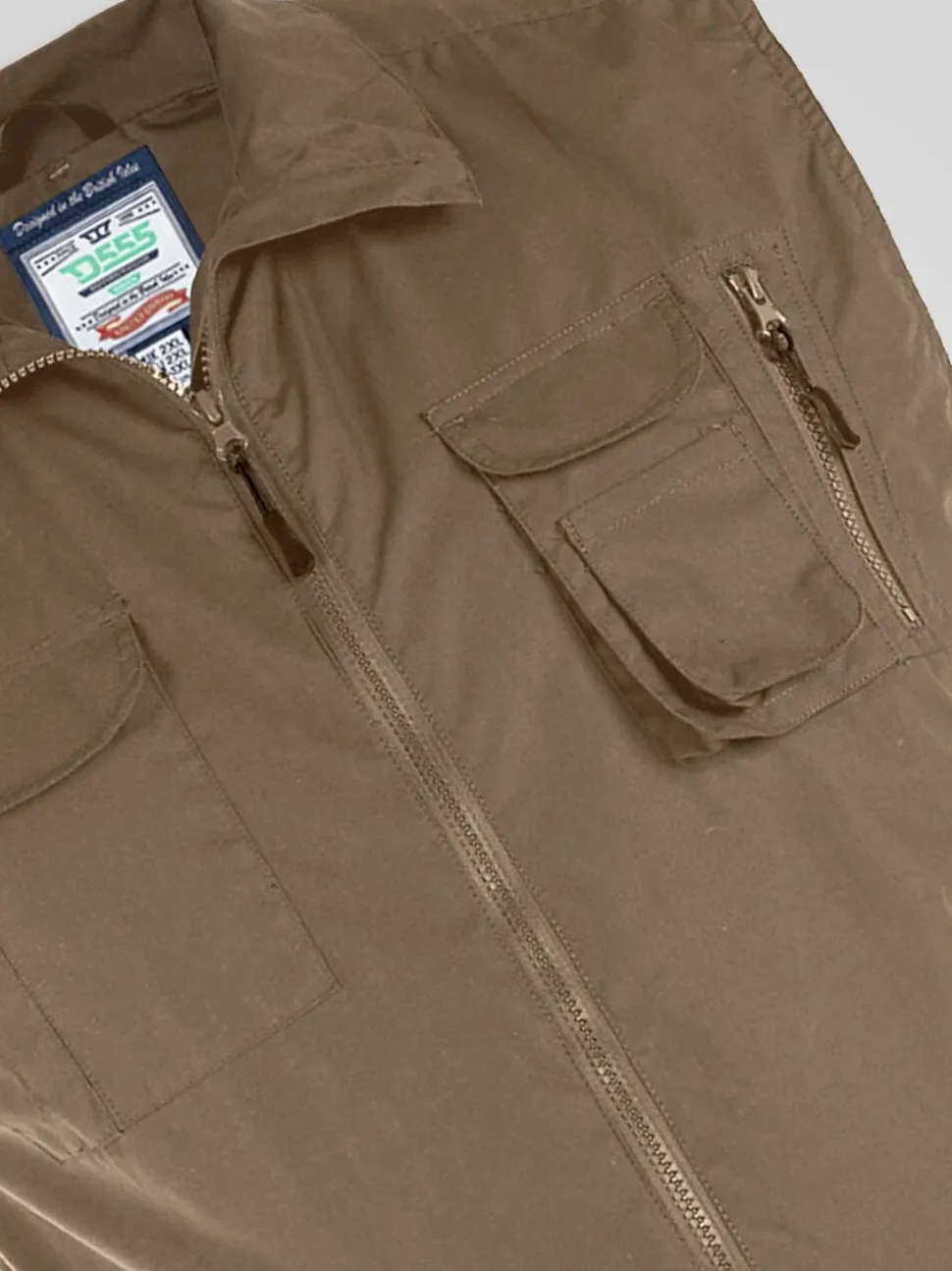 D555 Brown ENZO Multi Pocket Waistcoat