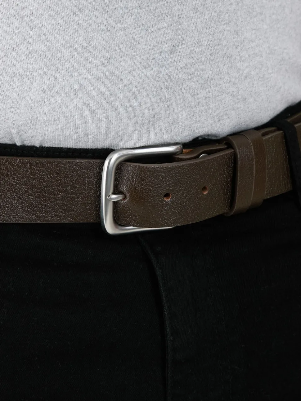 D555 Brown Gavin Hand Crafted Real Leather Hide Belt 3.7 Cm Width