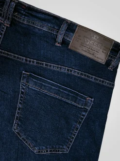 D555 Dark Blue CEDRIC Tapered Fit Stretch Jeans