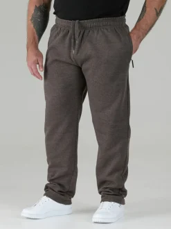 D555 Grey ALBERT Jogging Bottoms With Open Hem and Zipper Pockets