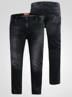D555 Grey CEDRIC Tapered Fit Stretch Jeans