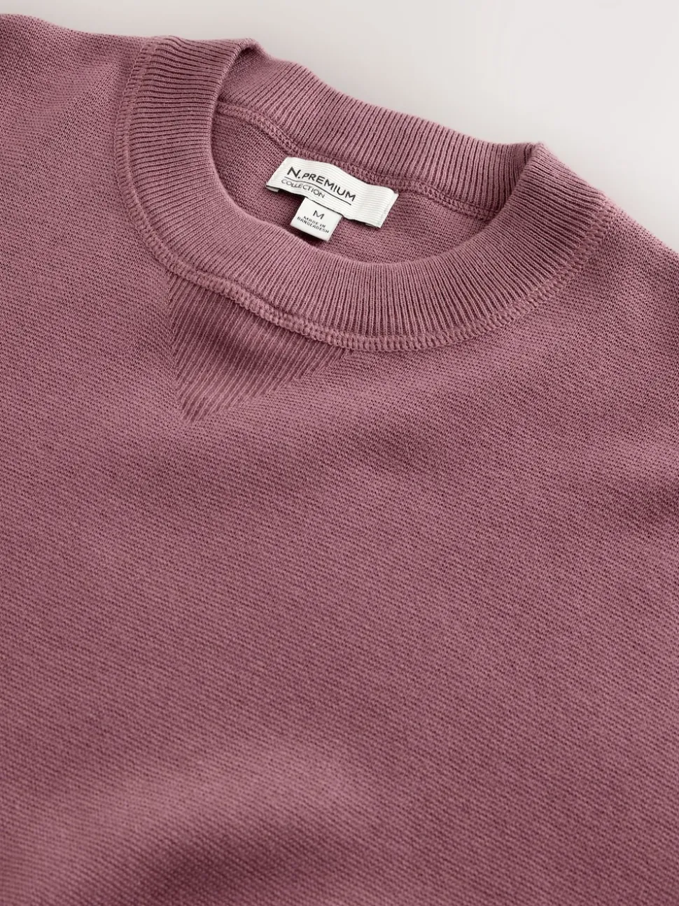 Damson Pink N. Premium Cotton Rich Relaxed Fit Mid Weight Knitted Sweatshirt