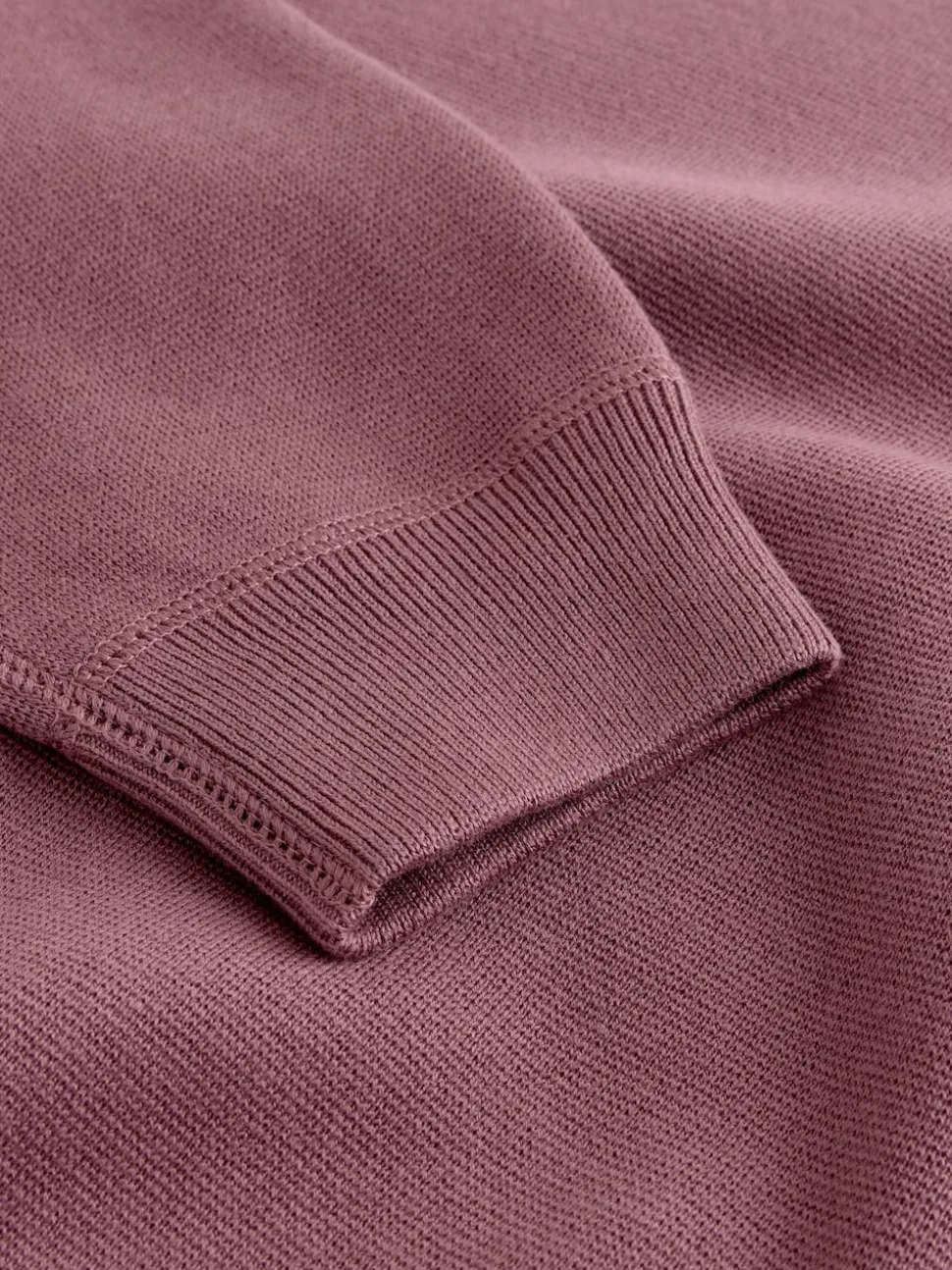 Damson Pink N. Premium Cotton Rich Relaxed Fit Mid Weight Knitted Sweatshirt