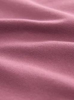 Damson Pink Regular Fit Short Sleeve Pique Polo Shirt