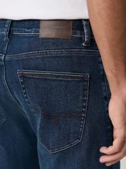 Dark Blue - ThermoGen Straight Fit Motionflex Jeans