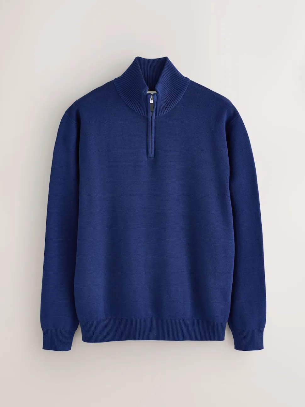 Dark Blue Plain N.Premium Regular Fit 100% Cotton Premium Quarter Zip Jumper