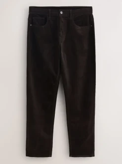 Dark Burgundy Slim Fit Motionflex Corduroy Stretch Trousers