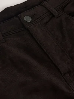 Dark Burgundy Slim Fit Motionflex Corduroy Stretch Trousers