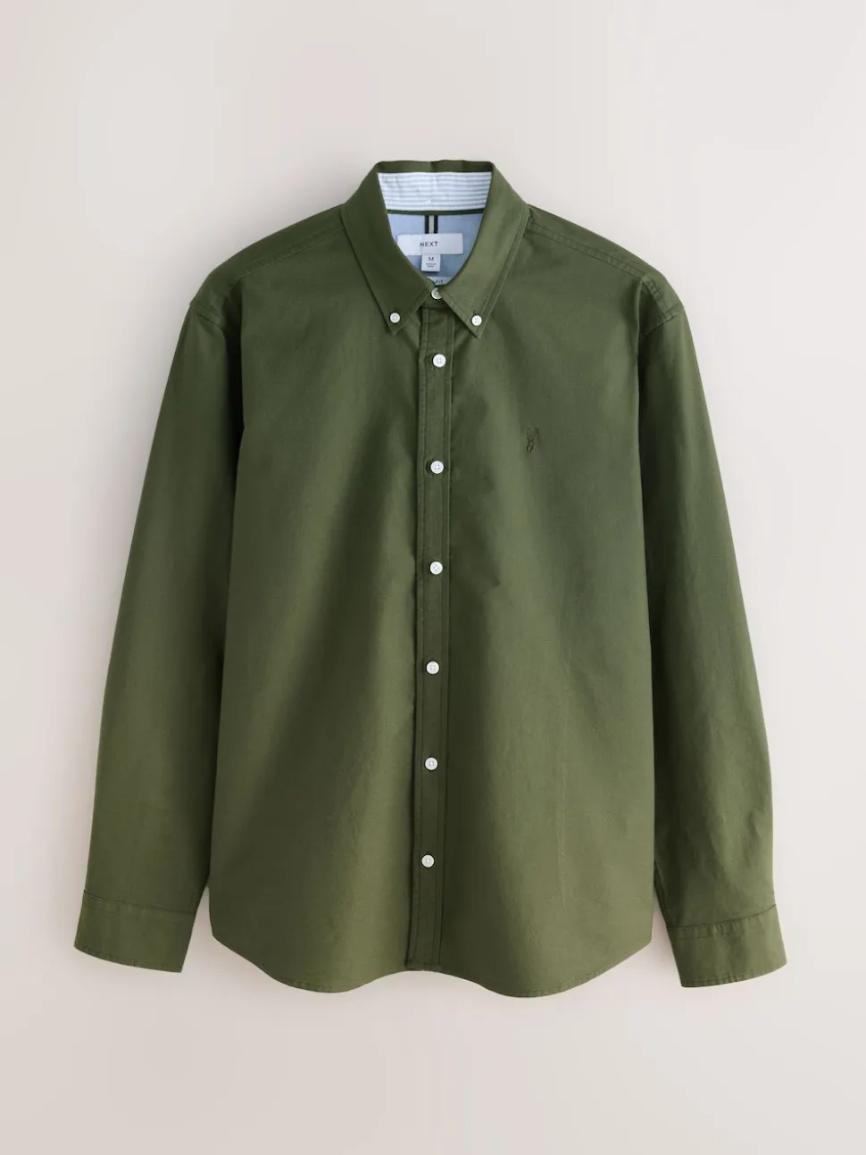 Dark Green Slim Fit Long Sleeve Oxford Shirt