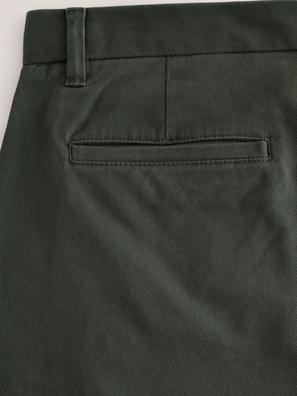 Dark Green Slim Fit Stretch Chinos Trousers