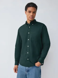Dark Green Soft Touch Oxford Long Sleeve Shirt