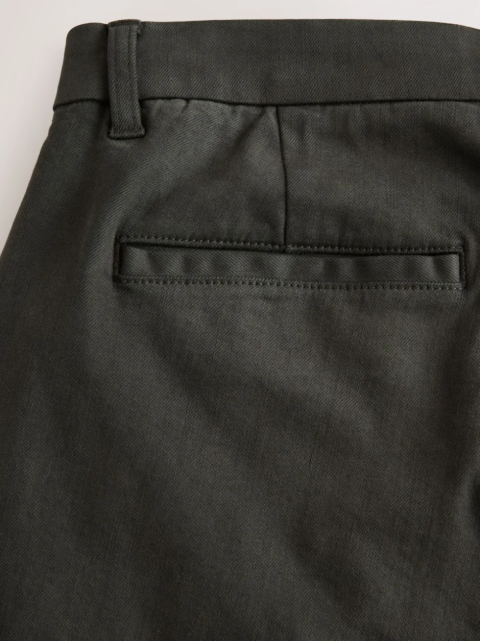 Dark Green Straight Fit Motionflex Chino Trousers