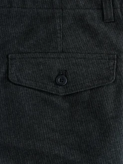 Dark Grey Regular Tapered Fit Heritage Cotton Rich Trousers