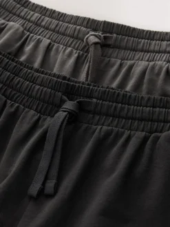 Dark Grey/Black Loopback Soft Touch 2 Pack Jogger Shorts