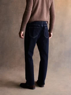 Dark Indigo Rinse Bootcut Vintage Wash Denim Jeans