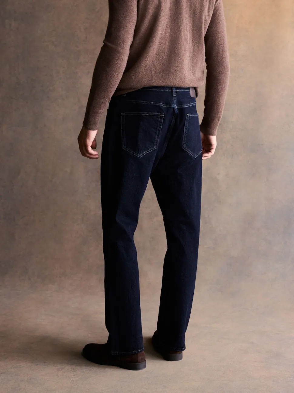 Dark Indigo Rinse Bootcut Vintage Wash Denim Jeans