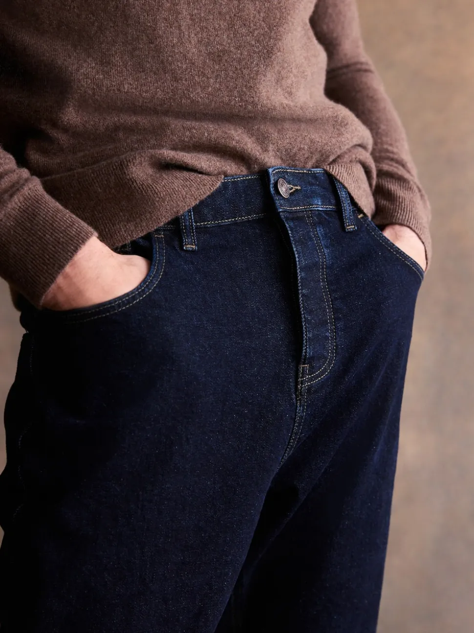 Dark Indigo Rinse Bootcut Vintage Wash Denim Jeans