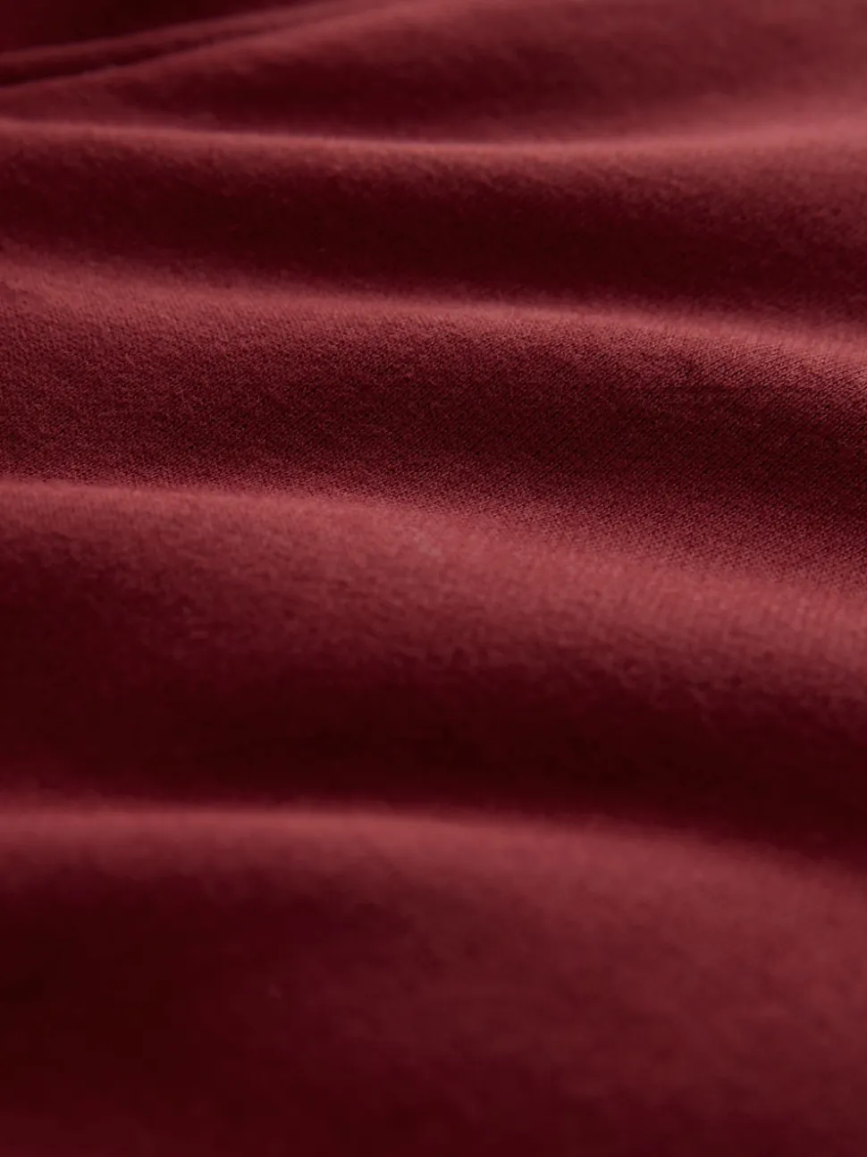 Dark Red Cotton Rich Jersey Full Zip Funnel Neck Sweatshirt