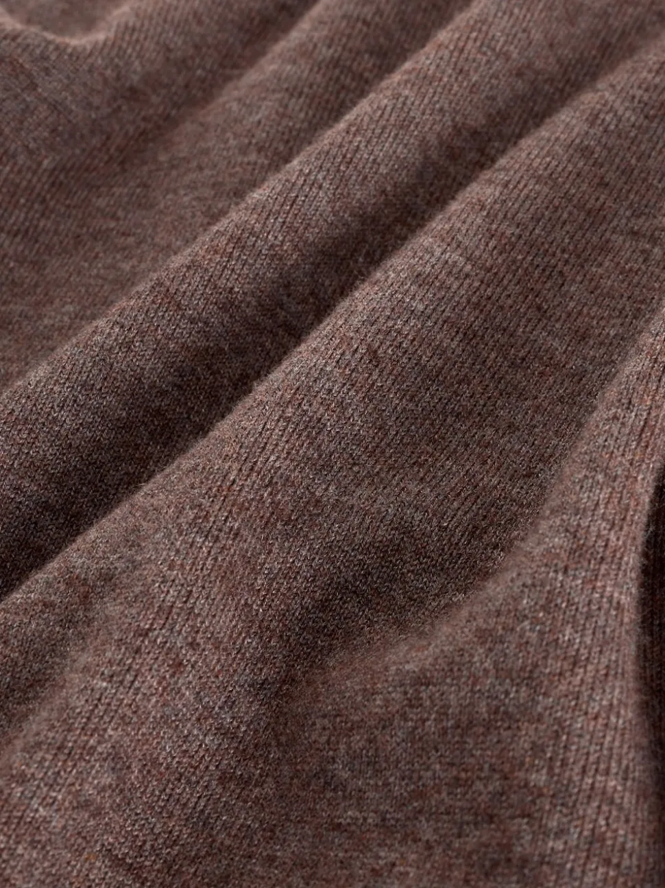 Dark Stone EDIT Knitted Long Sleeve Roll Neck Polo Shirt