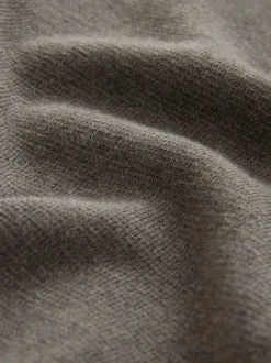 Dark Stone Plain N.Premium Regular Fit 100% Cotton Premium Quarter Zip Jumper