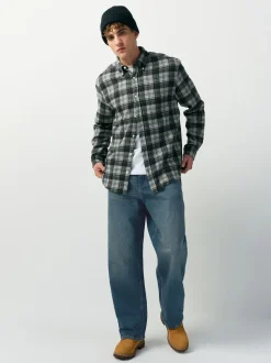 Dark Tint Baggy Fit Vintage Wash Denim Jeans