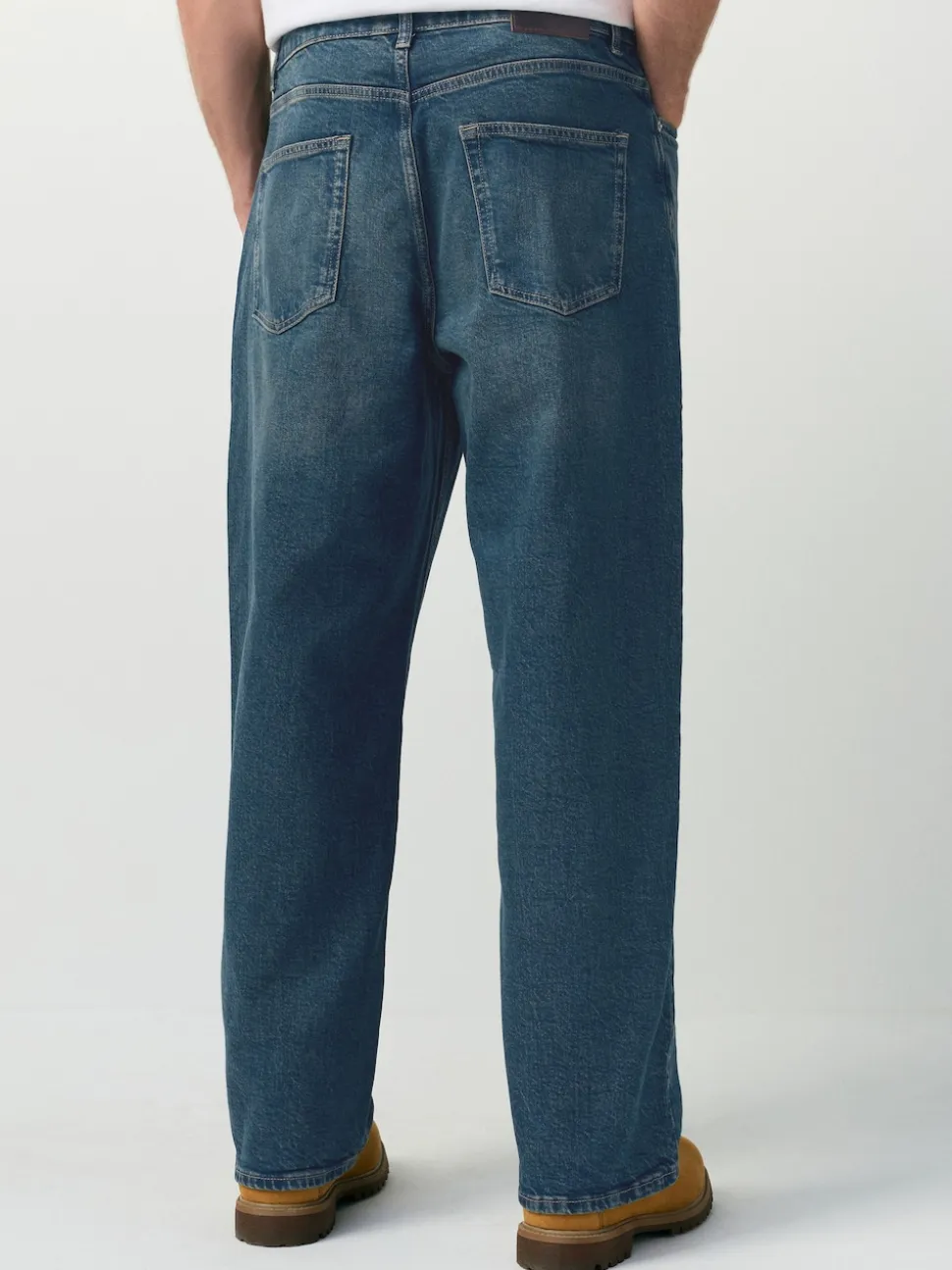Dark Tint Baggy Fit Vintage Wash Denim Jeans