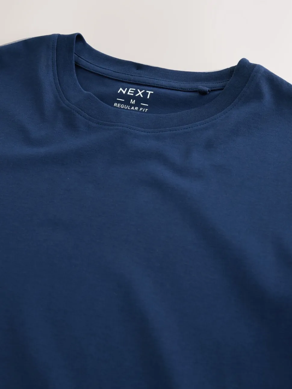 Deep Blue Regular Fit Essential Crew Neck Cotton T-Shirt
