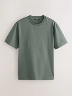 Deep Green Regular Fit Signature SUPIMA® Cotton Crew Neck T-Shirt