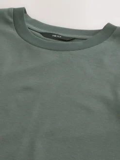 Deep Green Regular Fit Signature SUPIMA® Cotton Crew Neck T-Shirt